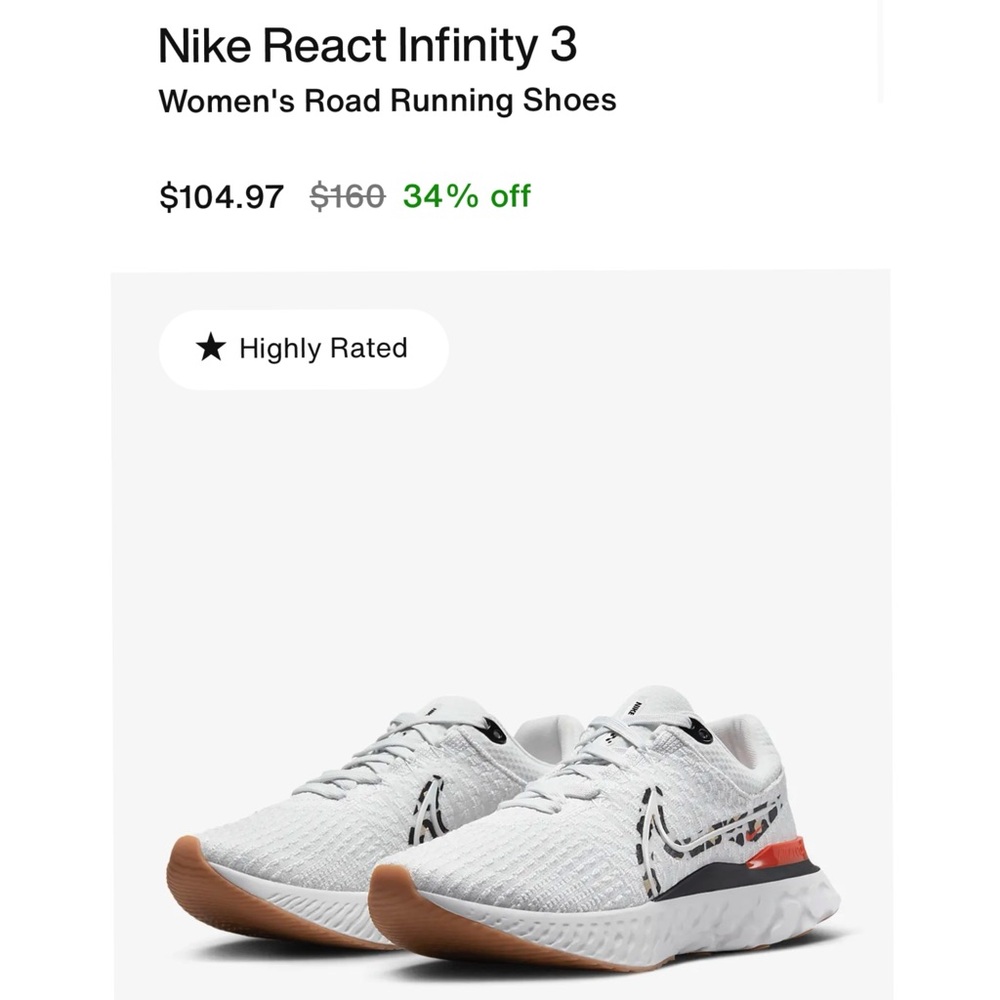 Women’s Nike React Infinity 3 Euc *Like New* - image 2